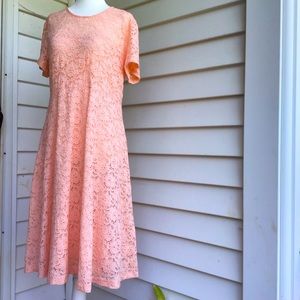 Pietro Brunelli Maternity Dress Womens L Rodano Pink Lace Stretch Feminine